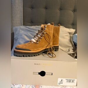 Marc Fisher Women’s Brown Suede Lace-Up Boots